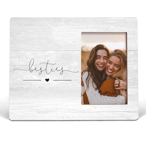 Wheatwin Bestie Friend Picture Frame - Friendship & BFF Gifts for Women - 4x6 Photo Frame