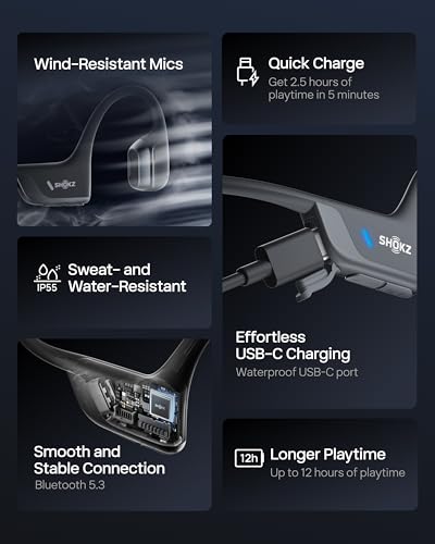SHOKZ OpenRun Pro 2 Bone Conduction Bluetooth Sport Headphones - image 8