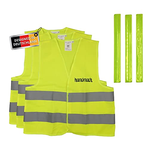 5x Kinder Warnwesten - Reflektorwesten Mit Klettverschluss Für 4-6 Jahre