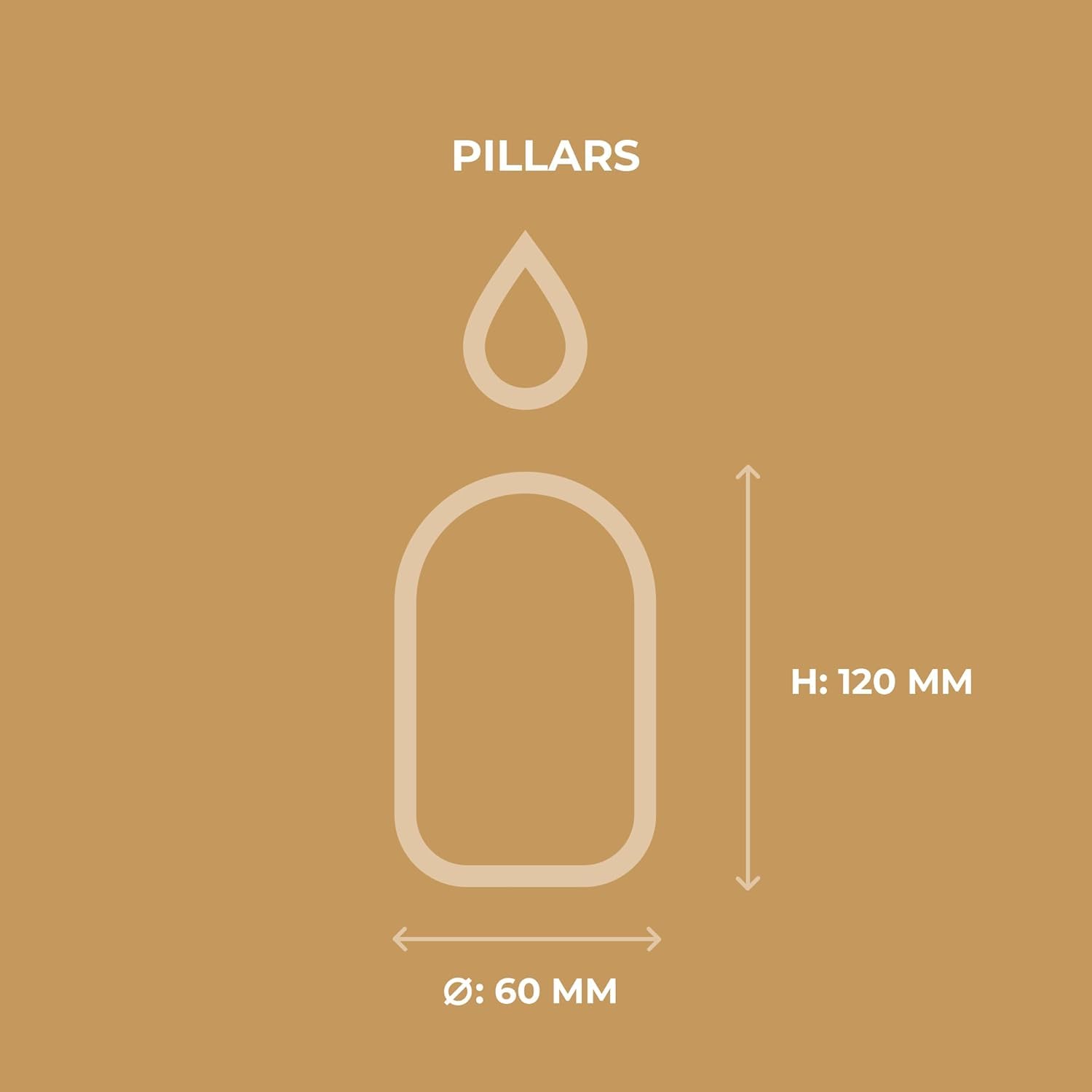 Horeca Candles - Świece walcowe – kość słoniowa – Ø 6 x 12 cm – zestaw 54 świec blokowych – długi czas palenia 40 godzin – bez zapachu – świece do gospodarstwa domowego, uroczystości i gastronomii