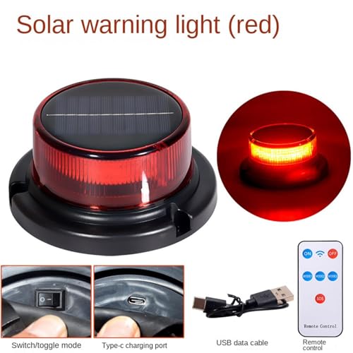 Luz de advertencia solar y lámpara LED de señalización vial nocturna 6