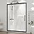 DELAVIN 60.in W x 72.in Semi-Frameles Black Shower Door with Clear Tempered Glass and Easy Roller System, Sliding Shower Door with Water Seal Strips, Glass Shower Door with Explosion-Proof Film