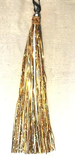 Tambourine Tassel Golden Anointing-Pandereta Borla Unción Dorada