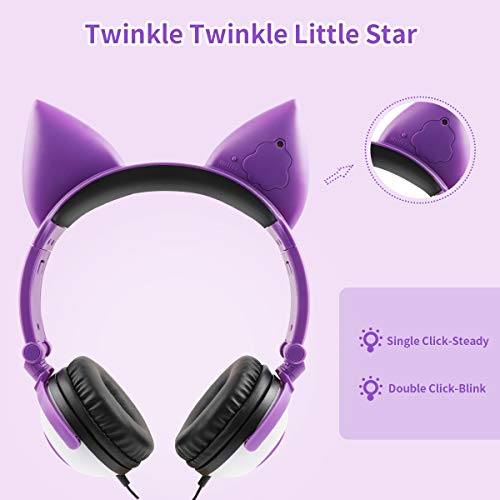 Sunvito Cuffie per Bambini, Orecchio sopra con