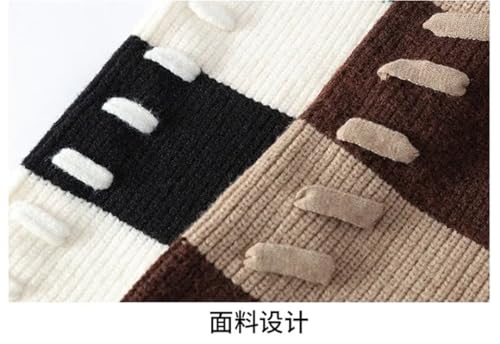 Men's High Street Patch Knitted Sweater High Street Warm Top Hip Hop Street Clothing4