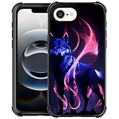 Pink Flame Blue Wolf