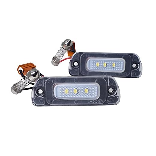 tallrik 2pcs bil LED Licensnummer Plate Light Nej Fel for Mercedes Benz W163 W164 x164 W251 V251 ml 280 320 420 GL 350 500 550 AMG