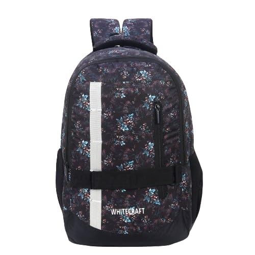 WHITECRAFT 48 Liter Waterproof Pro Backpack with 3 Compartment for Men & Women | Fits upto 16 Inch Laptop Bag | Travel/Business/College/Casual Daypacks (Black Blue Grey)