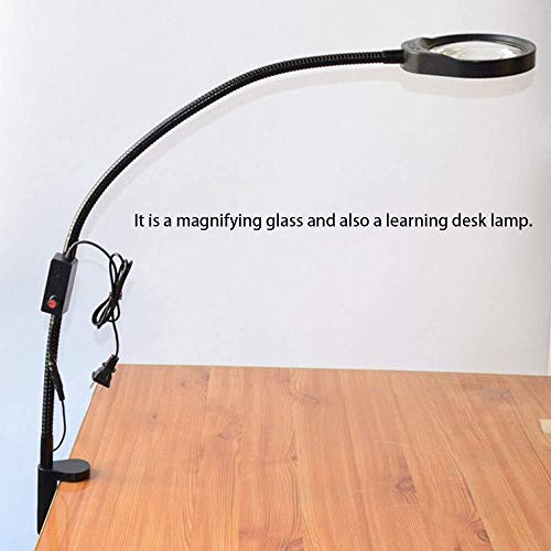 Lampe loupe de table haute définition 10X noire au design épuré - 5
