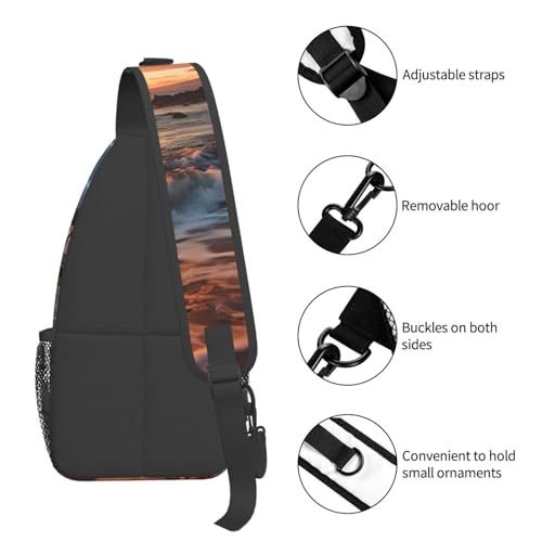 Mochila Bandolera Negra Compacta para Hombre y Mujer miniatura 4