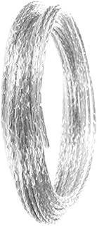 Creacraft Aluminiowy drut efektowy 5 m rolka  drut ozdobny i drut do majsterkowania (struktura fal 2, srebrny)