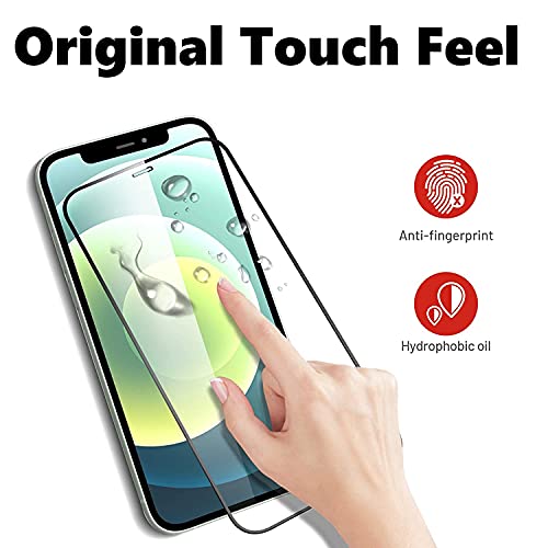 Image of Tempered Glass Screen Protector Compatible for iPhone 12 mini with Edge to Edge Coverage and Easy Installation Kit, Pack of 1, Black