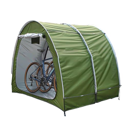Fxiaobin 2 PCS Box Biciclette può Essere Giuntato Box Biciclette con Doppie Porte per 2-5 Biciclette Tende da Esterno Box Moto per Esterno,Green