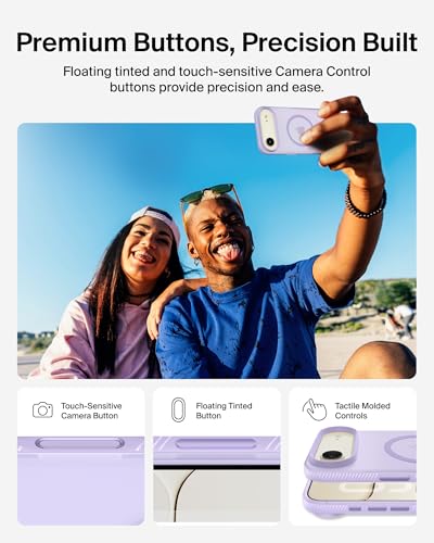 Image of Belkin Case for iPhone Air MagSafe Compatible - SheerForce Magnetic Phone Cover - Slim, Shockproof, Anti-Yellowing, Drop Protection - Lavender