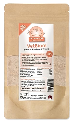 napfcheck VetBiom – Präbiotischer Fasermix für eine geregelte Verdauung - für Hunde und Katzen - 400 g