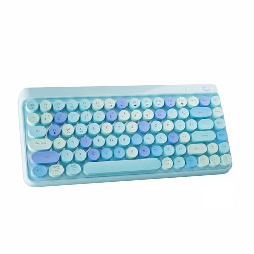 FCPLU Wireless Bluetooth TKL Keyboard（Blue Colorful）