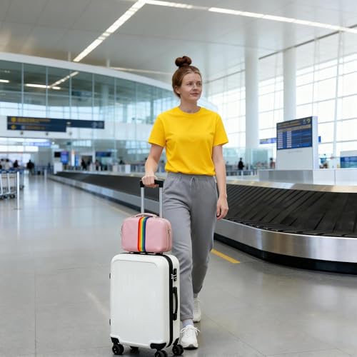 Image of 4-Piece Set Luggage Straps, Travel Essentials for Baggage Security, Durable Fastening Straps with Adjustable Buckles, Multipurpose Binding Solutions for Various Luggage Sizes