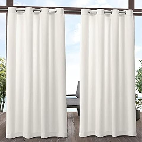 Exclusive Home Biscayne Two Tone Curtain Panels Cover