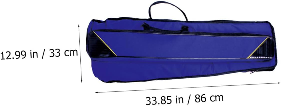 KESYOO Thickened Oxford Cloth Trombone Storage Bag Protective Case with Soft Cotton Padding for Musicians Blue Instrument Carrying Bag