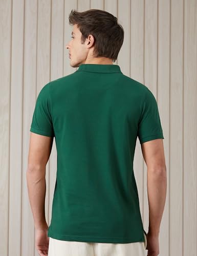 Image of Amazon Brand - Symbol Men's Cotton Rich Solid Polo Tshirt | Collar Tshirts | Half Sleeves | Plain-Regular Fit (Available in Plus Sizes and Combo Pack of 2)