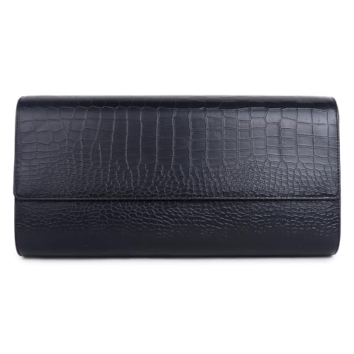 Image of essart 12-Slot Watch Roll Case - Luxury PU Leather Travel Watch Organizer for Men & Women | Portable Watch Storage Case | Scratch-Resistant & Protective