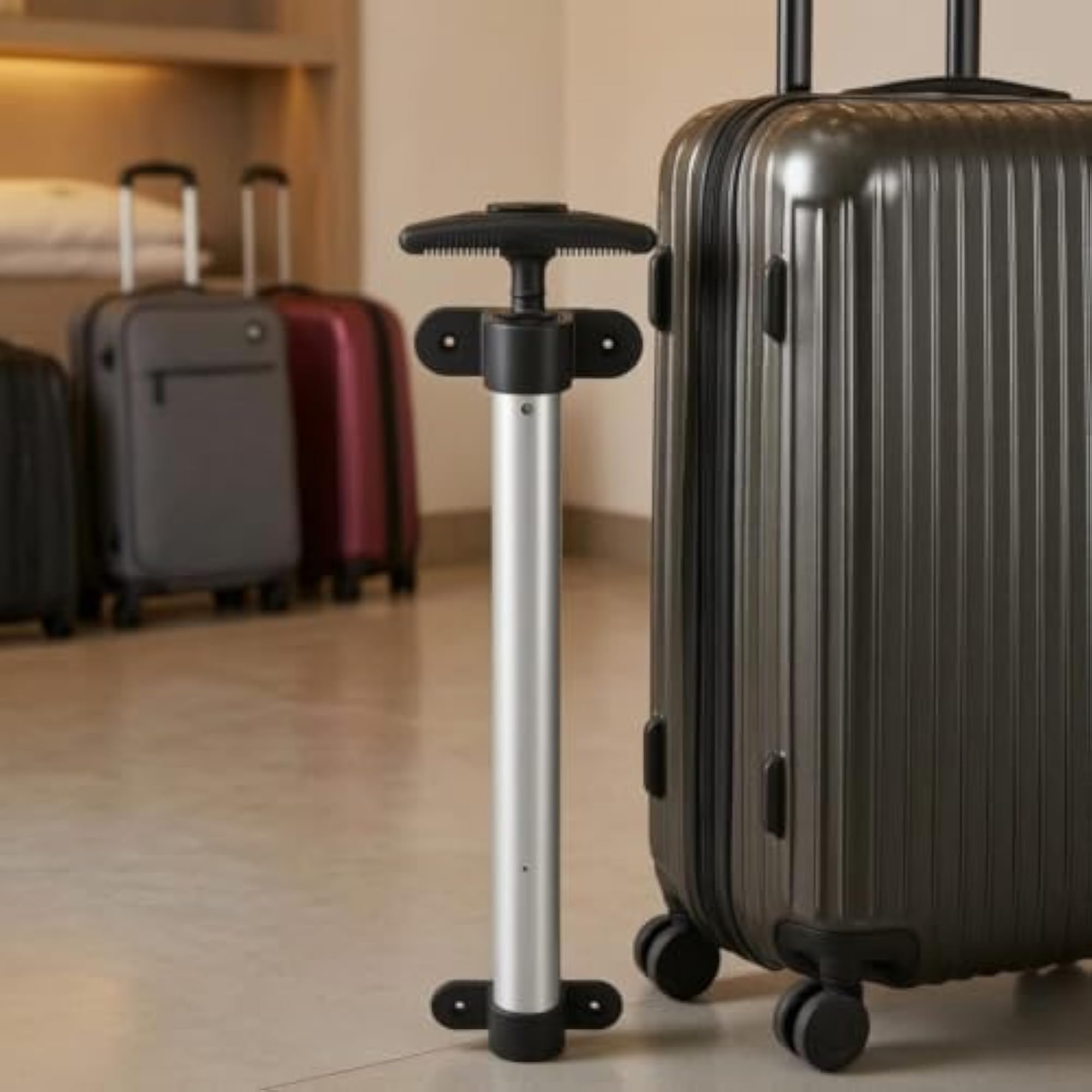 Aluminum Luggage Pull Rod Assembly, Adjustable Height