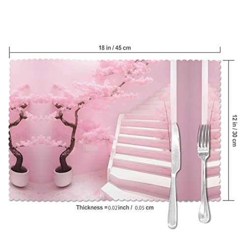 Set de table de banquet fleur de cerisier isolant lot de 6 haut de gamme