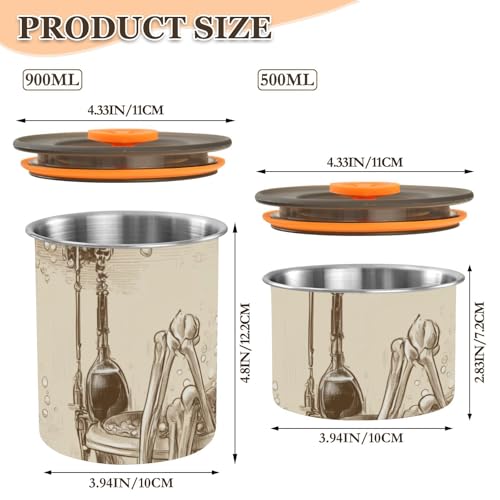 Contenedor hermético para café OTVEE 900ml acero inox miniatura 3