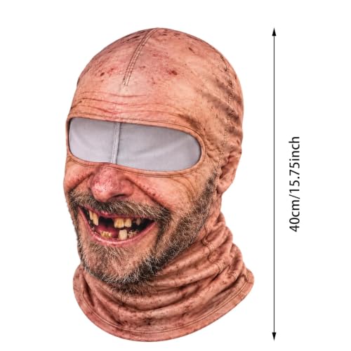 Old Man Ski Mask Funny Realistic Face Balaclava for Men Halloween Costume - image 3