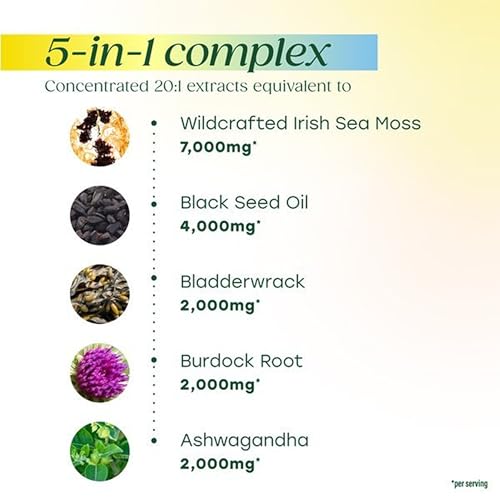 MegaFood Sea Moss Complex – 5-in-1 Blend with Bladderwrack & Burdock (120 Capsules, 60 Servings) — view 4