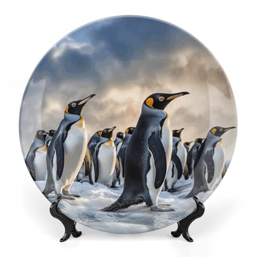 Plato decorativo Sea Penguin Bone China 6 pulgadas miniatura 1