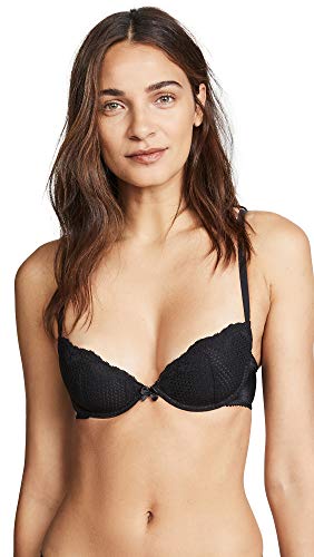 Timpa Women's Duet Lace Half Cup Bra, Black, 32B