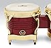 Latin Percussion M201-RW LP Matador Wood Bongos - Blaze Red/Gold Tone 8.625-inch