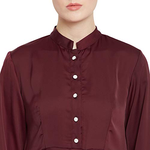 Image of Nabia Solid Premium Nida Fabric Lose fit Cuffed Sleeves Maxi Dress Abaya For Women