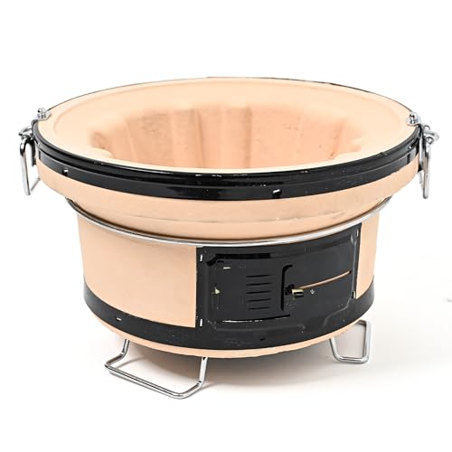 炭人 七輪 バーベキューコンロ 丸型 珪藻土 BBQ アウトドア 炭火焼き