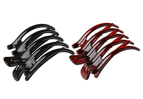 2Pcs Pinzas Grandes de Plástico Antideslizantes para Cabello miniatura 5