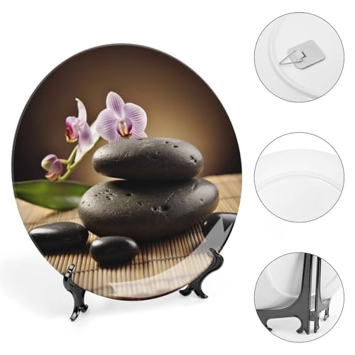 Plato Decorativo Zen Stone Bone China 7 pulgadas miniatura 4