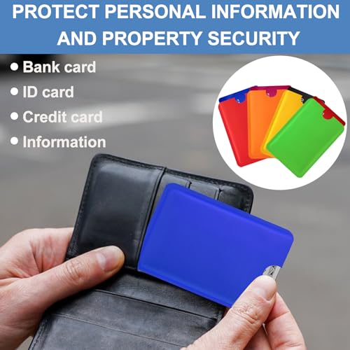 20Pcs RFID Blocking Sleeves, Colorful Anti-Theft Aluminum Foil Credit Card Protector, Waterproof Anti-scanning Card Holders for Wallet for Women, Men4
