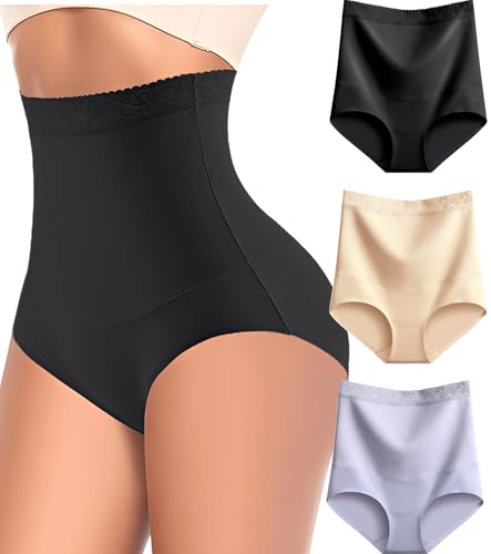 FINETOO Womens Tummy Control Shapewear Underwear High Waisted Seamless Panties Girdle Full Coverage Postpartum Briefs