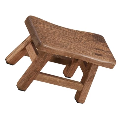 Angoily Taburete de Madera Sintética, Antideslizante y Fácil de Usar, Cuatro Patas, Ligero y Versátil para Sala de Estar o Dormitorio Infantil