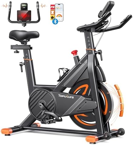 2025 Toputure Exercise Bike with Heart Rate Monitor and...