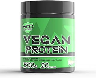 VEGAN PROTEIN - Protein Powder Blend - WOD Powders | 3 Plant Based Vegan Protein Powders | High in fibre, Low Carb, Low Fat, Low Sugar, Dairy-Free - (Vanilla Custard)