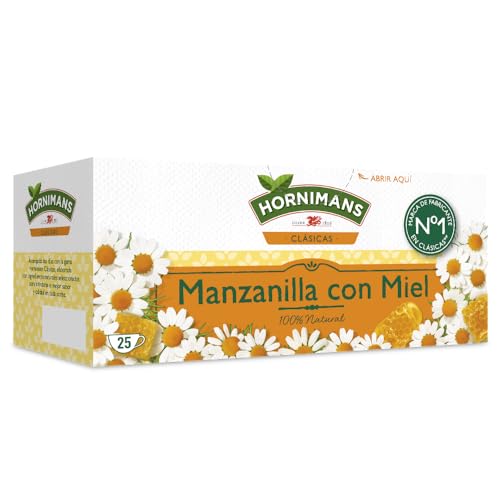 Hornimans Manzanilla con Miel Infusión con Ingredientes 100% Naturales | 25 bolsitas | Sin Teína