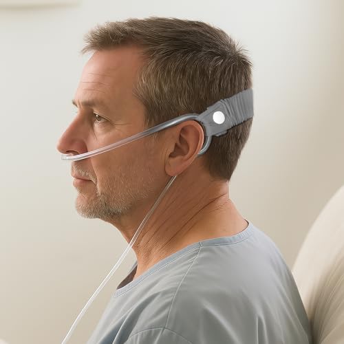 Image of Nasal Cannula Strap Ear Savers, Ear Protectors for Oxygen Tubing, Cannula Headband Strap, Secure Fit to Prevent Ear Soreness (Grey)