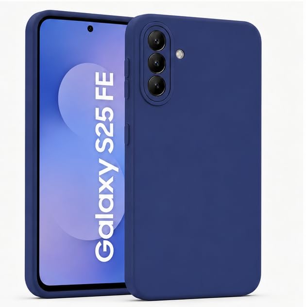 Image of FIRST MART Matte Silicone Back Cover for Samsung Galaxy S25 FE - Blue