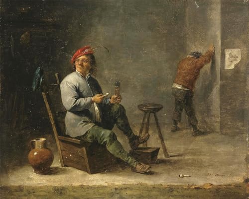 Impression sur Toile Fumeur de David Teniers Art Flamand 60x90cm