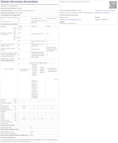 Refrigerateur combine Hisense RB5P410SACC - vue 6