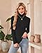 2 Pack Womens Long Sleeve Turtleneck Slim Fitted Lightweight Casual Active Layer Tops Shirts Black White Small