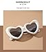 SHEEN KELLY Inflated Heart Shaped Sunglasses for Women Men Vintage Love Trendy Retro Thick Frame Party Y2K Fashion Eyewear