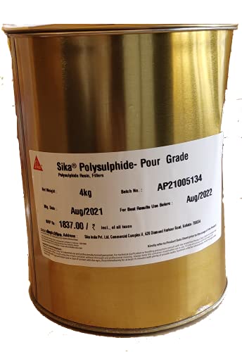 Sika Polysulphide pour grade, Two component polysulphide sealant for horizontal expansion joints, 4kg